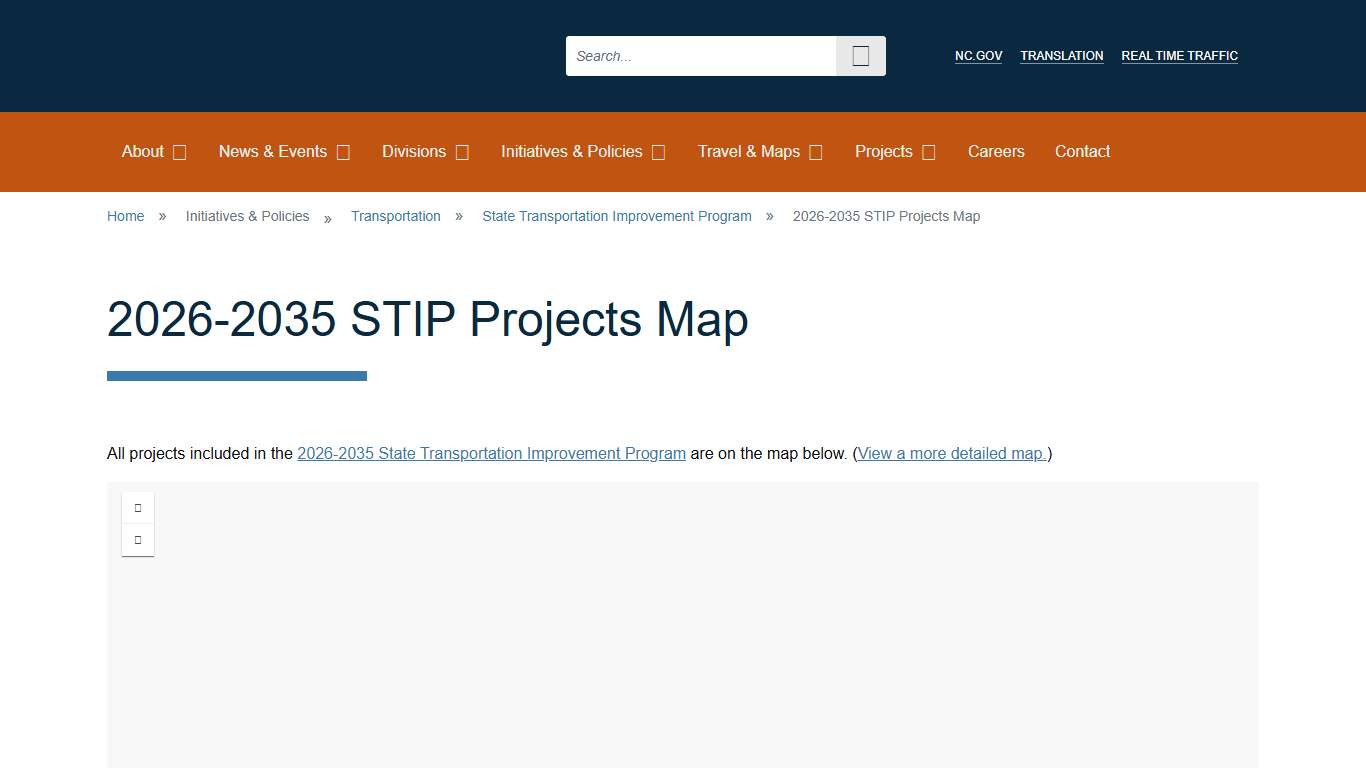 NCDOT: 2026-2035 STIP Projects Map